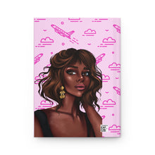 Travel-Inspired Hardcover Journal - 'Booked. Busy. Black. Blessed.'