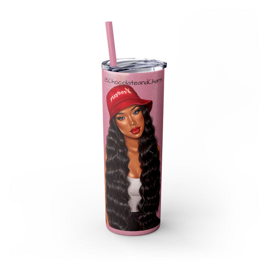 I'm Just a Girl-Tumbler with Straw, 20oz