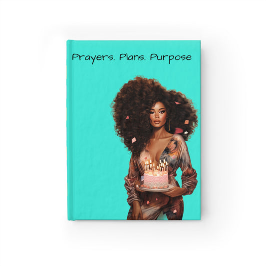 "Prayers. Plans. Purpose" Birthday Journal - Ruled Line