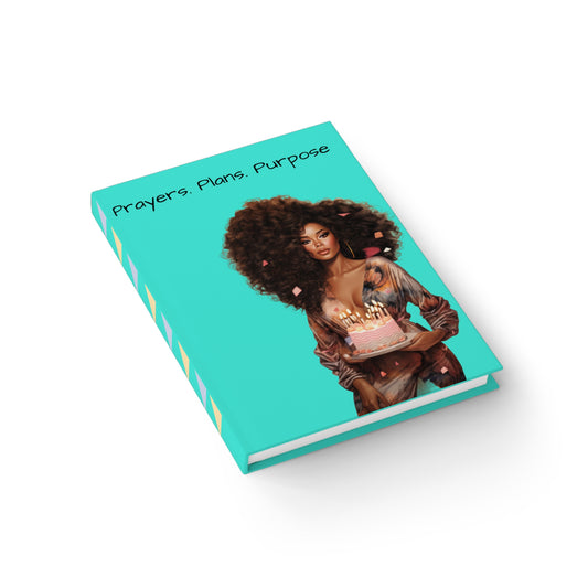 "Prayers. Plans. Purpose" Birthday Journal - Ruled Line